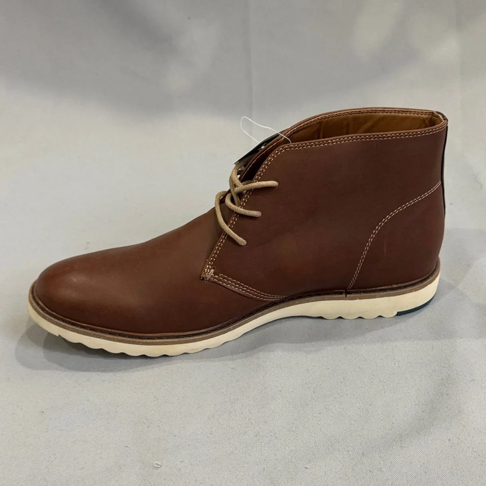 NWT ALDO Men’s Brown Leather Chukka Boots Size 10 Lace Up
